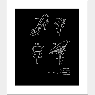 Shoes and Heels Vintage Patent Drawing Funny Novelty Posters and Art